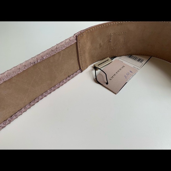 Auth Burberry python snakeskin belt pink sz 30/75 - Picture 5 of 15